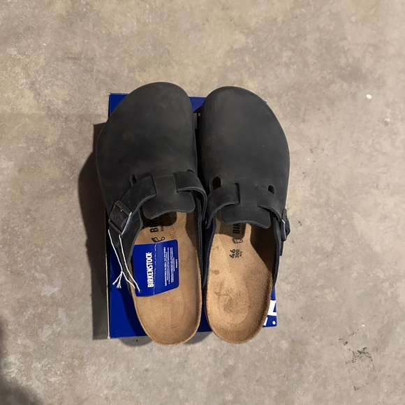 Birkenstock Boston oiled leather clogs/mules black EU 46 US men 13-13.5 regular - Picture 3 of 7